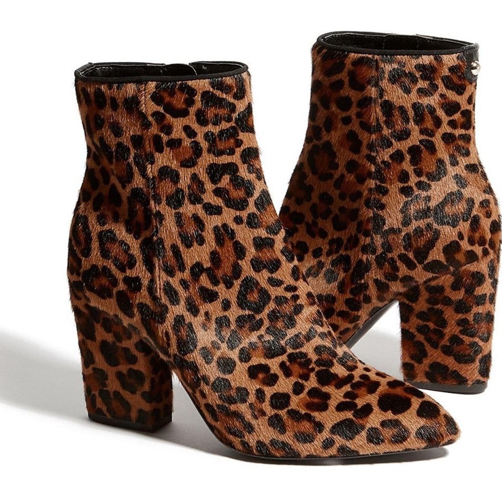 Karen Millen Leopard Print Booties